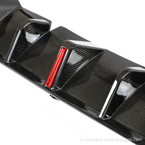 Golf8 R Carbon Fiber Rear Bumper Lip Spoiler - Volkswagen Golf MK8 GTI 2021-2022